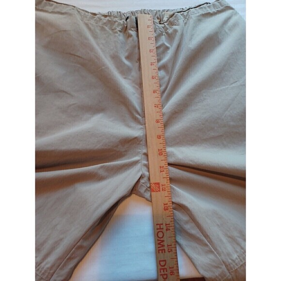 Eddie Bauer women's khaki capri pants M cotton nylon drawcord pockets outdoor - Picture 9 of 11